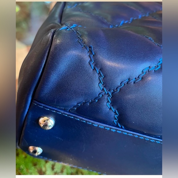 Chanel Blue Lambskin Hampton Bag - Picture 8 of 13